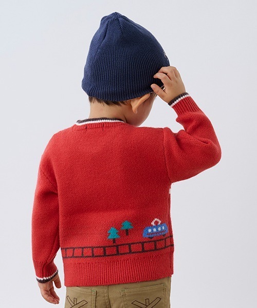 kladskap（クレードスコープ）の「乗り物ニットプルオーバー（ニット/セーター・キッズ・トップグレー/レッド・120cm/110cm/90cm/100cm）」の19枚目の写真