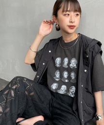パーカー ロングベスト ロングジレ ジレ」に該当するトップス
