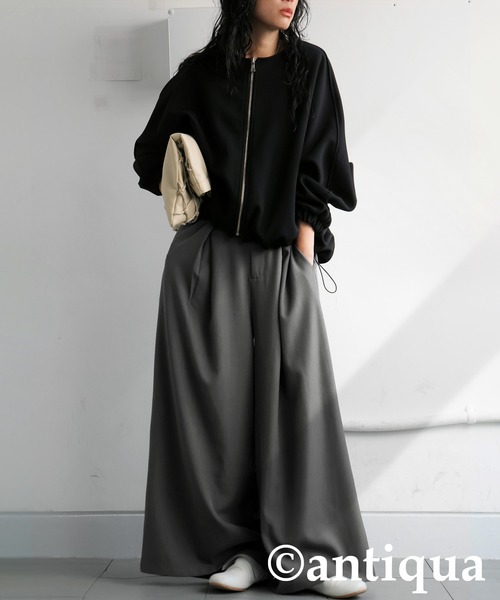 antiqua(アンティカ)の「ワイドパンツ(その他パンツ・レディース・グレー/ブラック・MEDIUM/LARGE)」の11枚目の写真