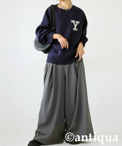 antiqua(アンティカ)の「ワイドパンツ(その他パンツ・レディース・グレー/ブラック・MEDIUM/LARGE)」の16枚目の写真