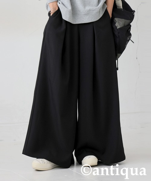antiqua(アンティカ)の「ワイドパンツ(その他パンツ・レディース・グレー/ブラック・MEDIUM/LARGE)」の6枚目の写真