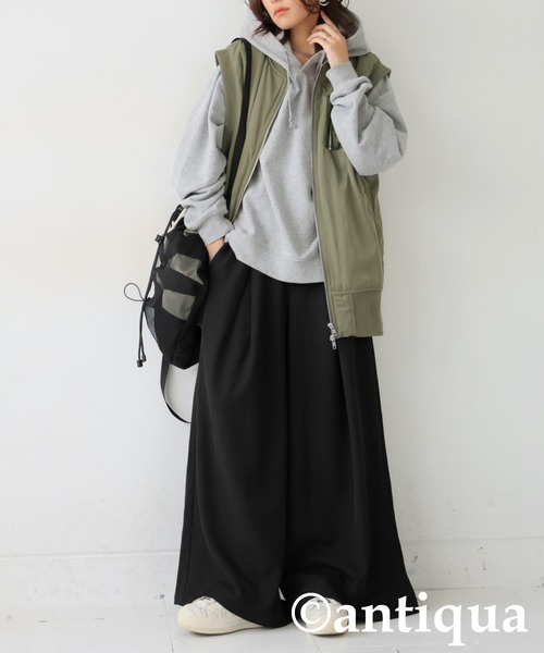 antiqua(アンティカ)の「ワイドパンツ(その他パンツ・レディース・グレー/ブラック・MEDIUM/LARGE)」の7枚目の写真