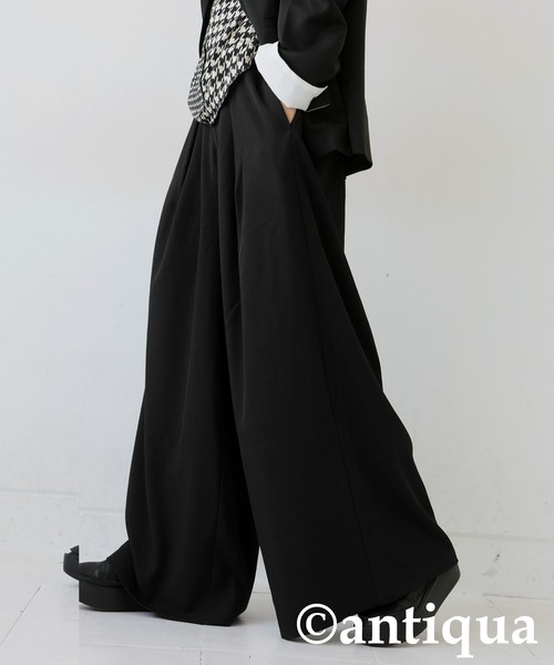 antiqua(アンティカ)の「ワイドパンツ(その他パンツ・レディース・グレー/ブラック・MEDIUM/LARGE)」の9枚目の写真
