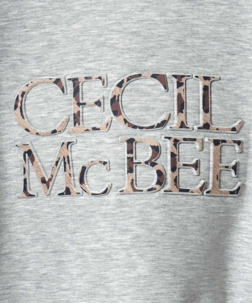 セール】CECIL McBEE（セシルマクビー）豹柄ロゴプルオーバー