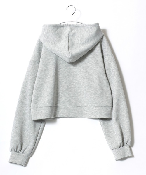 CECIL McBEE（セシルマクビー）の「CECIL McBEE（セシルマクビー）レオパードロゴ プルオーバーパーカー レディース/ダンボールニット/豹柄（パーカー・レディース・ブラック/グレー・L/M）」の14枚目の写真