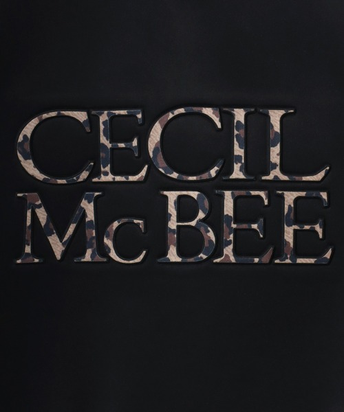 CECIL McBEE（セシルマクビー）の「CECIL McBEE（セシルマクビー）レオパードロゴ プルオーバーパーカー レディース/ダンボールニット/豹柄（パーカー・レディース・ブラック/グレー・L/M）」の15枚目の写真