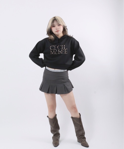 セール】CECIL McBEE（セシルマクビー）レオパードロゴ プルオーバー 