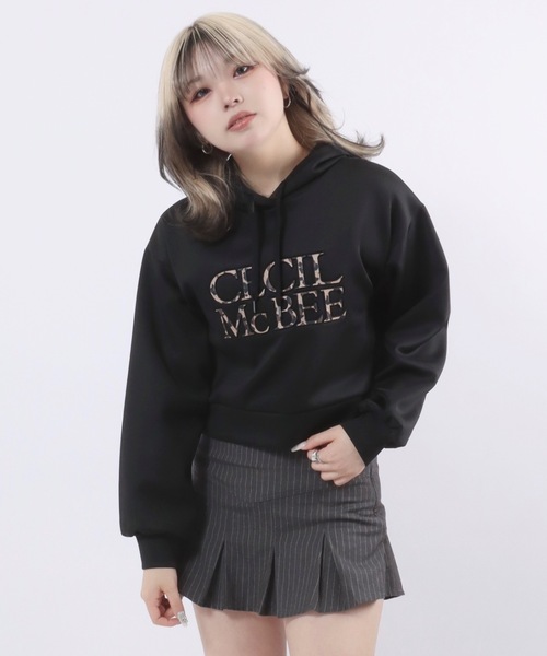 セール】CECIL McBEE（セシルマクビー）豹柄ロゴプルオーバー