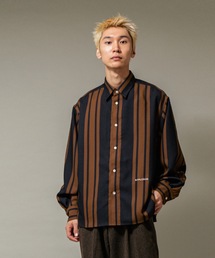 APPLEBUM | Wooly Twill Stripe Oversize L/S Shirt(シャツ/ブラウス)