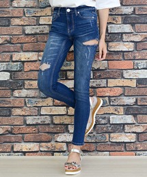 REMUR（レミュール）の「サイドスリットスキニーパンツ（デニムパンツ）」