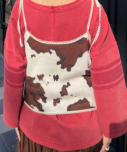 HELLO.SANFRANCISCO(ハローサンフランシスコ)の「【HELLO.SANFRANCISCO/ハローサンフランシスコ】COW柄キャミ(キャミソール・レディース・アイボリー・ONE SIZE)」の7枚目の写真