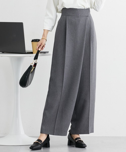 7days Life Styling(セブンデイズライフスタイリング)の「ラップウエストパンツ(その他パンツ・レディース・グレー/ブラック・LL/S/M/L)」の6枚目の写真