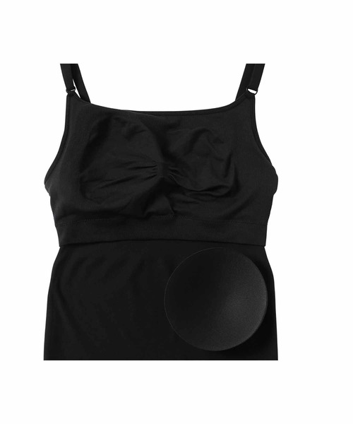 AMOSTYLE BY TRIUMPH(アモスタイルバイトリンプ)の「【カップ付きキャミ】コンフォートストレッチブラトップ AMST1497 B.Top JX(キャミソール・レディース・ブラック/オレンジ・L/M)」の8枚目の写真