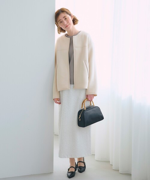 grove（グローブ）の「【雑誌掲載】バンブーハンドル2WAYボストン（ボストンバッグ・レディース・アイボリー/ブラック/ナチュラル・00）」の9枚目の写真