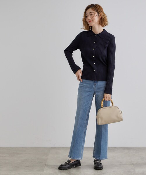 grove（グローブ）の「【雑誌掲載】バンブーハンドル2WAYボストン（ボストンバッグ・レディース・アイボリー/ブラック/ナチュラル・00）」の12枚目の写真