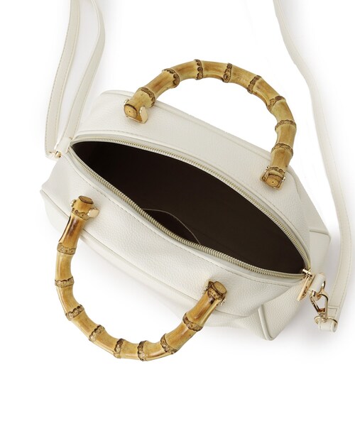 grove（グローブ）の「【雑誌掲載】バンブーハンドル2WAYボストン（ボストンバッグ・レディース・アイボリー/ブラック/ナチュラル・00）」の20枚目の写真