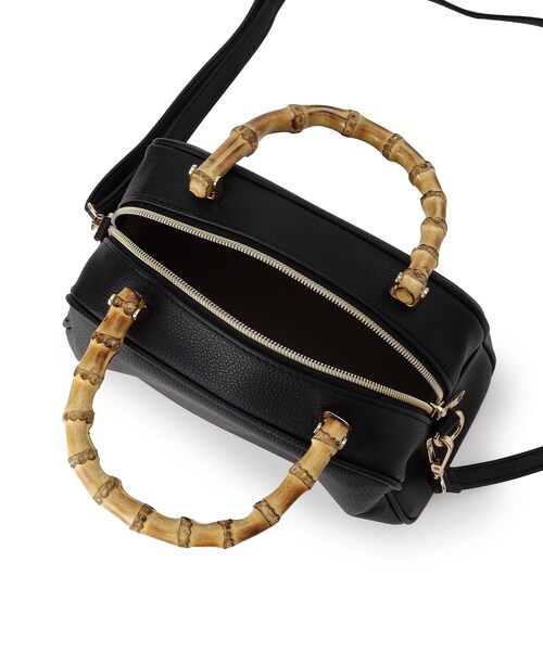 grove（グローブ）の「【雑誌掲載】バンブーハンドル2WAYボストン（ボストンバッグ・レディース・アイボリー/ブラック/ナチュラル・00）」の22枚目の写真