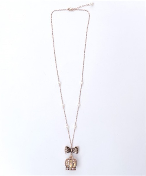 axes femme kawaii(アクシーズファムカワイイ)の「ロイヤルクラウンネックレス(ネックレス・レディース・ゴールド/アンティークゴールド・FREE)」の11枚目の写真