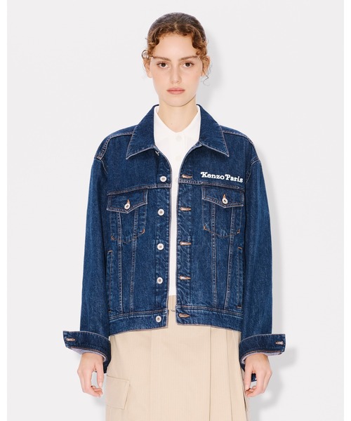 最終お値引き！激レア！　KENZO コート　フード取り外し可 ef-de】トレンチコート ネイビー フード取り外し可 サイズ9