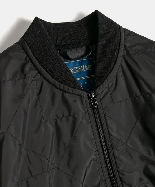 LAVENHAM（ラベンハム）の「Unwadded Bomber Jacket Womens / アンワディッド ボンバー ジャケット ウィメンズ（その他アウター・レディース・ダークブラック/ブラウン系その他・8/10/12/6）」の5枚目の写真