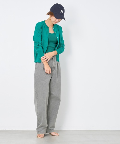 MICA&DEAL（マイカ＆ディール）の「ハイウエストデニムパンツ〈2サイズ展開〉（デニムパンツ・レディース・ライトブルー/ブラック・36/38）」の4枚目の写真