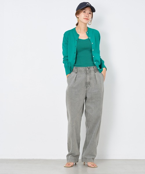 MICA&DEAL（マイカ＆ディール）の「ハイウエストデニムパンツ〈2サイズ展開〉（デニムパンツ・レディース・ライトブルー/ブラック・36/38）」の5枚目の写真