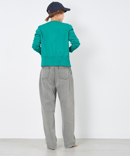 MICA&DEAL（マイカ＆ディール）の「ハイウエストデニムパンツ〈2サイズ展開〉（デニムパンツ・レディース・ライトブルー/ブラック・36/38）」の7枚目の写真