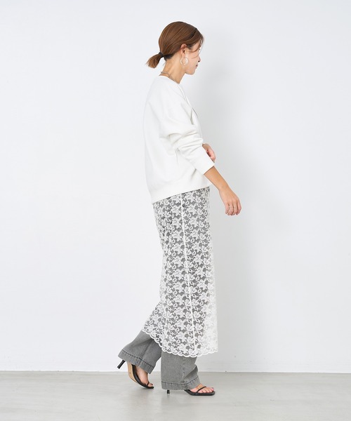 MICA&DEAL（マイカ＆ディール）の「ハイウエストデニムパンツ〈2サイズ展開〉（デニムパンツ・レディース・ライトブルー/ブラック・36/38）」の10枚目の写真