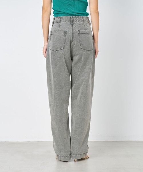 MICA&DEAL（マイカ＆ディール）の「ハイウエストデニムパンツ〈2サイズ展開〉（デニムパンツ・レディース・ライトブルー/ブラック・36/38）」の13枚目の写真