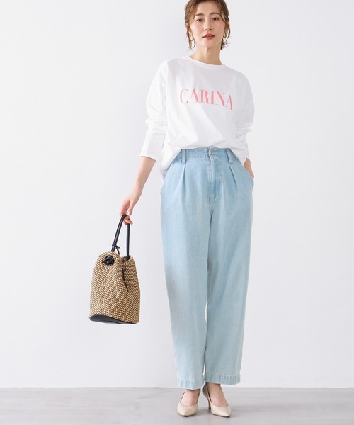 MICA&DEAL（マイカ＆ディール）の「ハイウエストデニムパンツ〈2サイズ展開〉（デニムパンツ・レディース・ライトブルー/ブラック・36/38）」の20枚目の写真