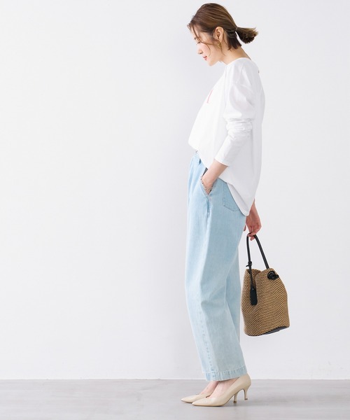 MICA&DEAL（マイカ＆ディール）の「ハイウエストデニムパンツ〈2サイズ展開〉（デニムパンツ・レディース・ライトブルー/ブラック・36/38）」の21枚目の写真