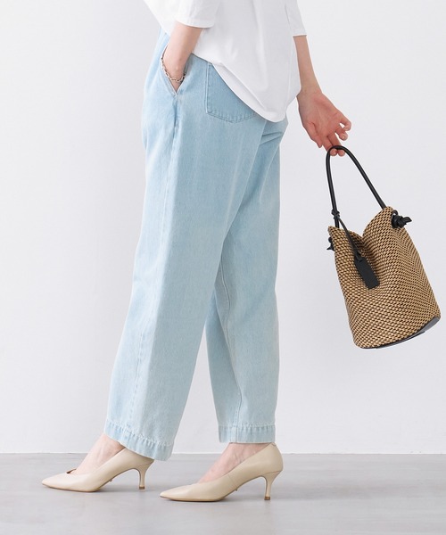 MICA&DEAL（マイカ＆ディール）の「ハイウエストデニムパンツ〈2サイズ展開〉（デニムパンツ・レディース・ライトブルー/ブラック・36/38）」の22枚目の写真