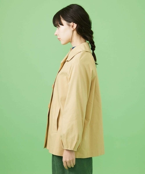 セール】裏地プリント変形カラーミドルコート（その他アウター