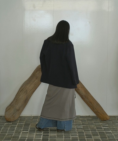 marjour(マージュール)の「STRETCH LIB WRAP SKIRT(スカート・レディース・チャコールグレー/ブラック・M)」の6枚目の写真