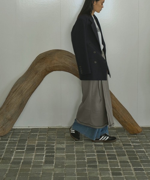 marjour(マージュール)の「STRETCH LIB WRAP SKIRT(スカート・レディース・チャコールグレー/ブラック・M)」の7枚目の写真