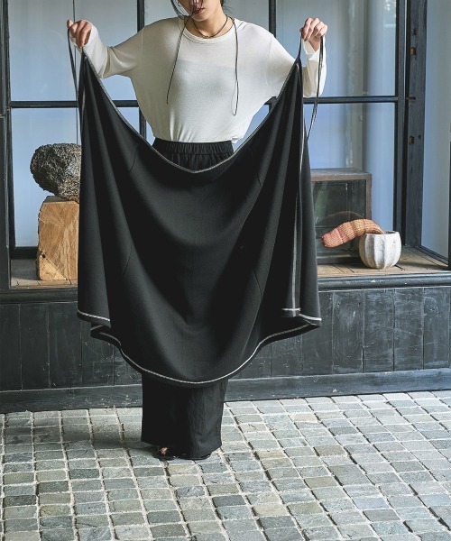 marjour(マージュール)の「STRETCH LIB WRAP SKIRT(スカート・レディース・チャコールグレー/ブラック・M)」の13枚目の写真