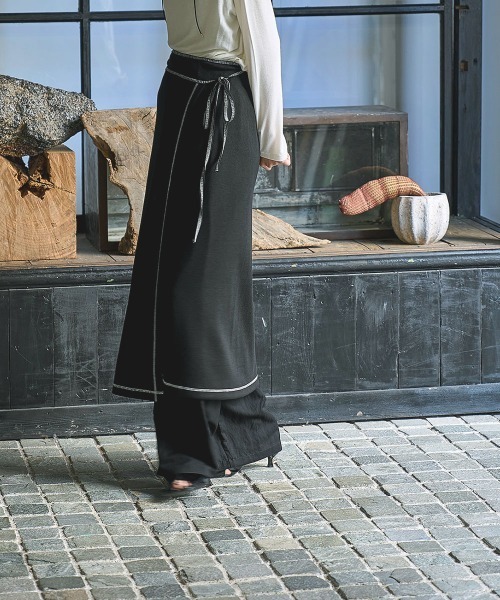marjour(マージュール)の「STRETCH LIB WRAP SKIRT(スカート・レディース・チャコールグレー/ブラック・M)」の20枚目の写真