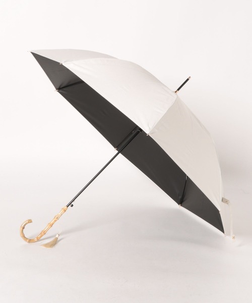 サンシェイドロング竹手元 55cm 日傘 雨傘 兼用（長傘