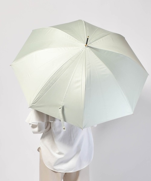 Waterfront（ウォーターフロント）の「サンシェイドロング竹手元 55cm　日傘　雨傘　兼用（長傘・レディース・ホワイト/ブラック/ブルー/グリーン/ダークネイビー・FREE）」の19枚目の写真