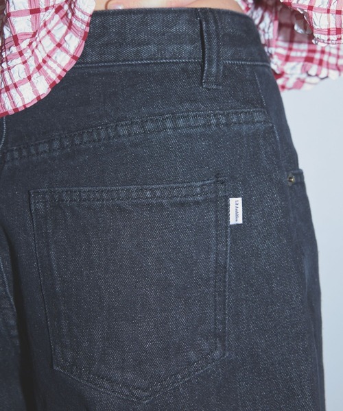 Lil Ambition（リルアンビション）の「フリンジカーヴィーワイドデニム（デニムパンツ・レディース・インディゴブルー/ブラック/ホワイト/ライトブルー・M/S）」の10枚目の写真