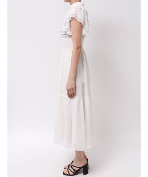 MERCURYDUO（マーキュリーデュオ）の「カラースモッキングラッフルワンピース（ワンピース・レディース・ダークオレンジ/アイボリー/ダークブラウン・MEDIUM/SMALL）」の21枚目の写真
