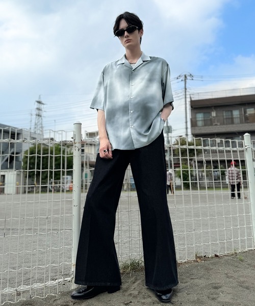 Classical Origin（クラシカルオリジン）の「【Classical Origin】「個性全開。」総柄オーバーサイズドレープ半袖シャツ/Oversized Drape Half Sleeve Shirt（シャツ/ブラウス・メンズ・ブラック/グレー/ブラウン・LARGE/MEDIUM/SMALL）」の8枚目の写真