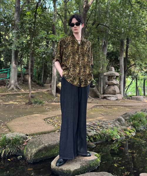 Classical Origin（クラシカルオリジン）の「【Classical Origin】「個性全開。」総柄オーバーサイズドレープ半袖シャツ/Oversized Drape Half Sleeve Shirt（シャツ/ブラウス・メンズ・ブラック/グレー/ブラウン・LARGE/MEDIUM/SMALL）」の22枚目の写真