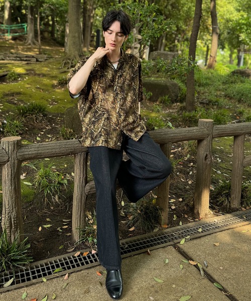 Classical Origin（クラシカルオリジン）の「【Classical Origin】「個性全開。」総柄オーバーサイズドレープ半袖シャツ/Oversized Drape Half Sleeve Shirt（シャツ/ブラウス・メンズ・ブラック/グレー/ブラウン・LARGE/MEDIUM/SMALL）」の20枚目の写真