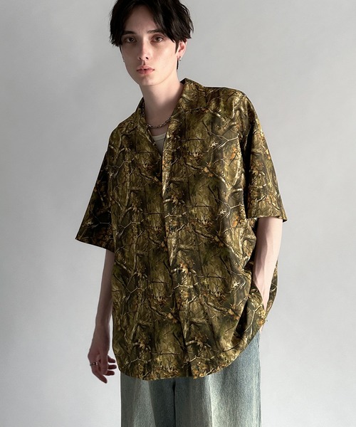 Classical Origin（クラシカルオリジン）の「【Classical Origin】「個性全開。」総柄オーバーサイズドレープ半袖シャツ/Oversized Drape Half Sleeve Shirt（シャツ/ブラウス・メンズ・ブラック/グレー/ブラウン・LARGE/MEDIUM/SMALL）」の16枚目の写真
