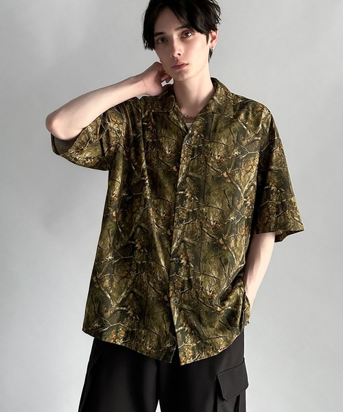 Classical Origin（クラシカルオリジン）の「【Classical Origin】「個性全開。」総柄オーバーサイズドレープ半袖シャツ/Oversized Drape Half Sleeve Shirt（シャツ/ブラウス・メンズ・ブラック/グレー/ブラウン・LARGE/MEDIUM/SMALL）」の13枚目の写真