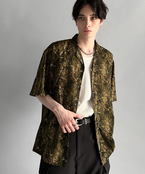 Classical Origin（クラシカルオリジン）の「【Classical Origin】「個性全開。」総柄オーバーサイズドレープ半袖シャツ/Oversized Drape Half Sleeve Shirt（シャツ/ブラウス・メンズ・ブラック/グレー/ブラウン・LARGE/MEDIUM/SMALL）」の11枚目の写真