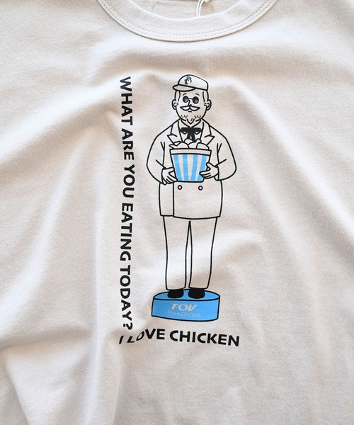 FOV（フォブ）の「FOV/フォブ CHICKEN Tシャツ（Tシャツ/カットソー・キッズ・ブラック/ベージュ系その他/ホワイト・XL/L/M/S）」の6枚目の写真