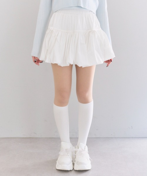 OLIVE des OLIVE（オリーブデオリーブ）の「バルーンリボンミニスカート（スカート・レディース・オフホワイト・FREE）」の10枚目の写真