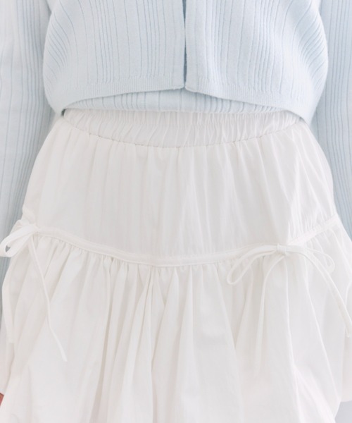 OLIVE des OLIVE（オリーブデオリーブ）の「バルーンリボンミニスカート（スカート・レディース・オフホワイト・FREE）」の13枚目の写真